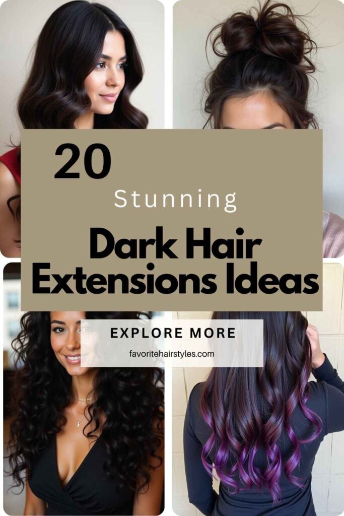 Dark Hair Extensions Ideas