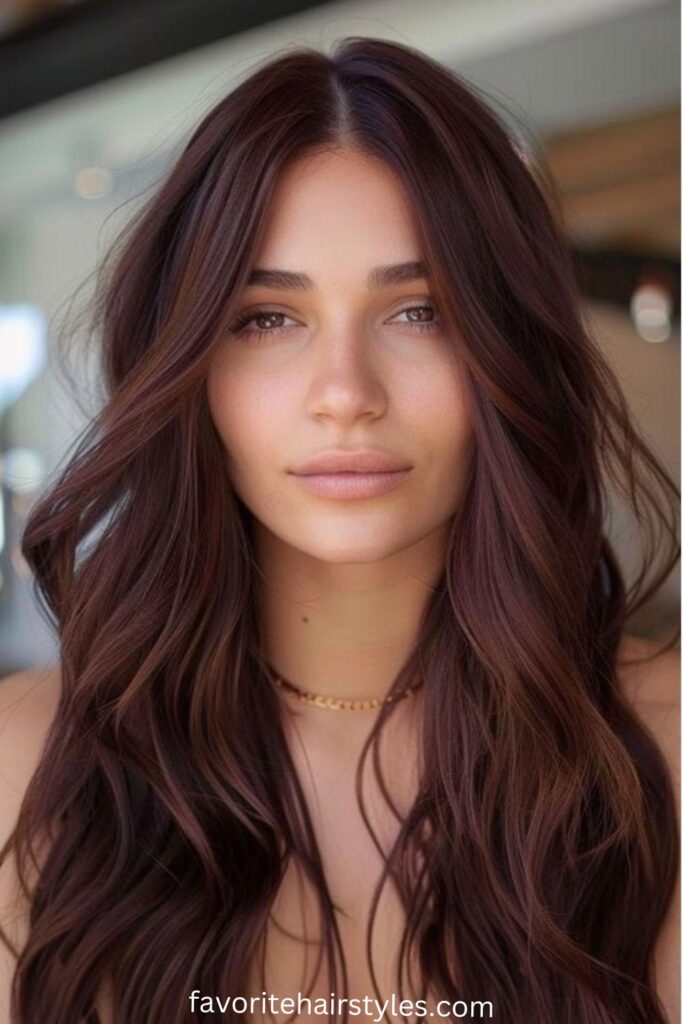 Deep Black Cherry Layers with Soft Waves