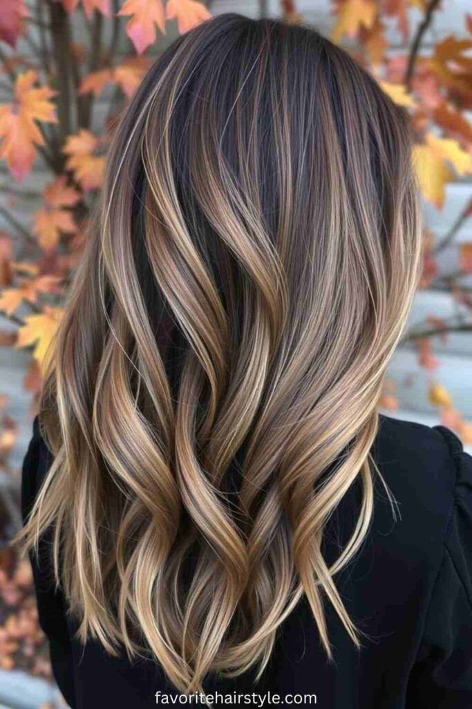 Dirty Blonde Balayage on Brunette Hair