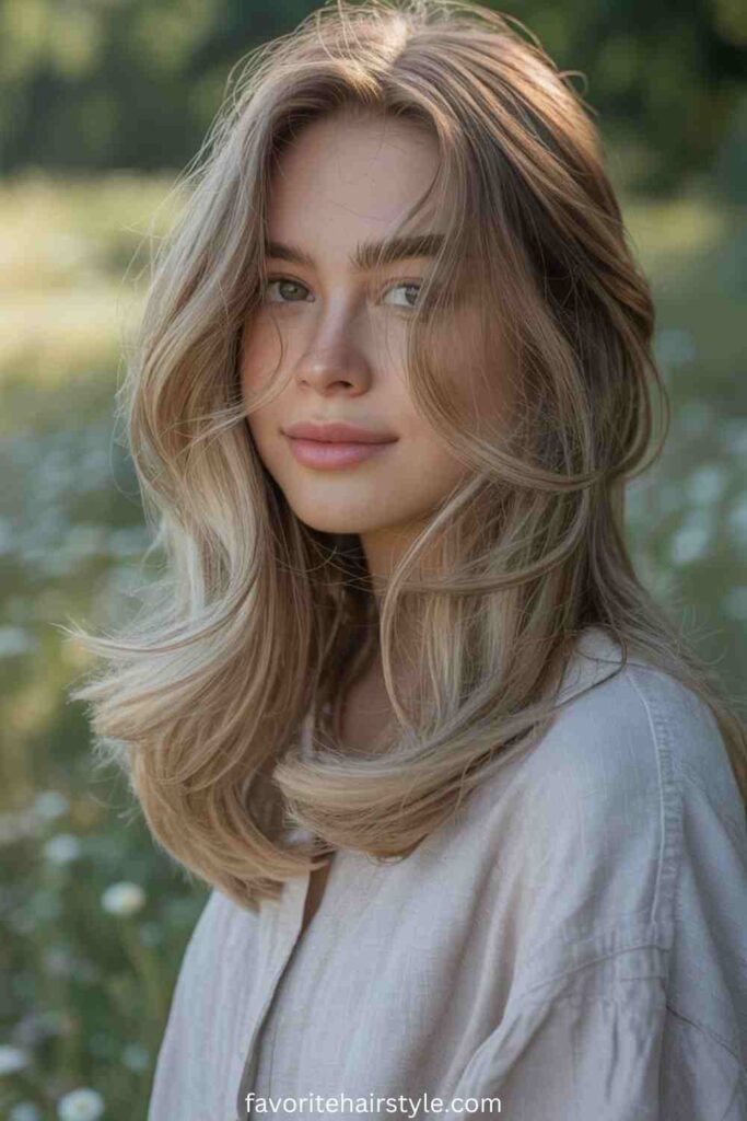 Dirty Blonde with Loose Curls and Volume