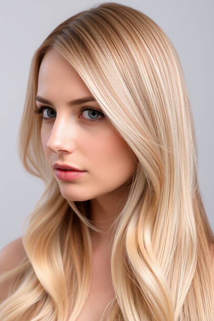 Face-Framing Beige Highlights