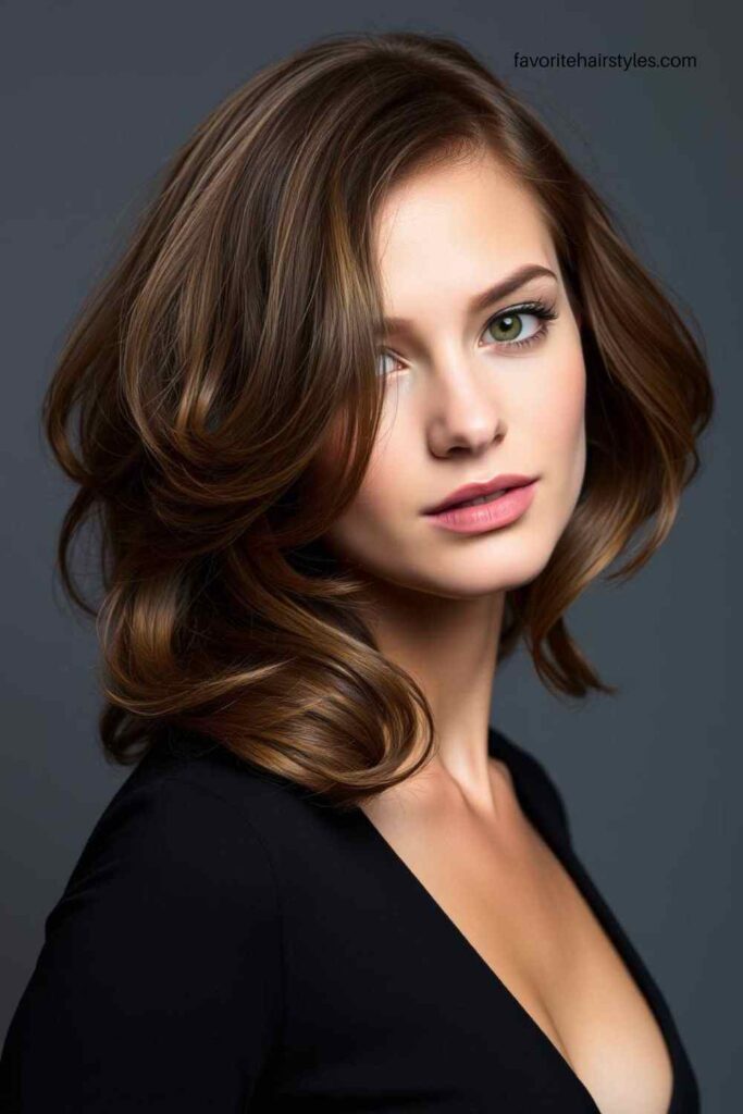 Feathered Layers with Caramel Brown