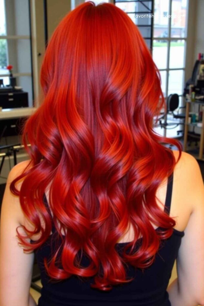 Fiery Red Layered Extensions
