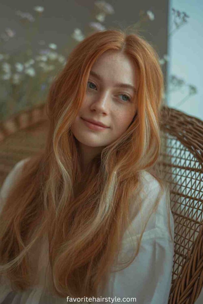 Fire Red with Ice Blonde Highlights