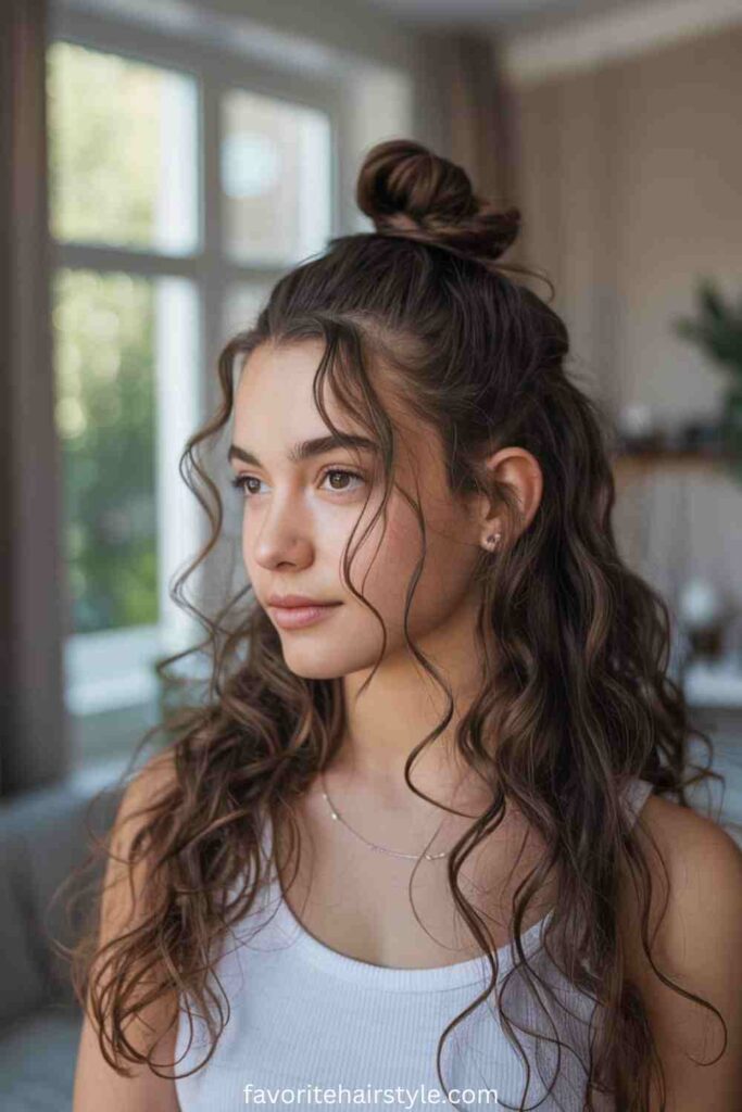 Half-Up Half-Down Bun