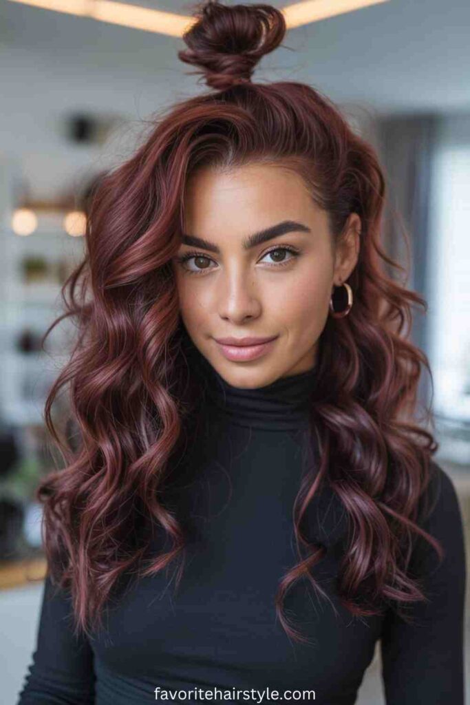 Half-Up Half-Down Curly Look
