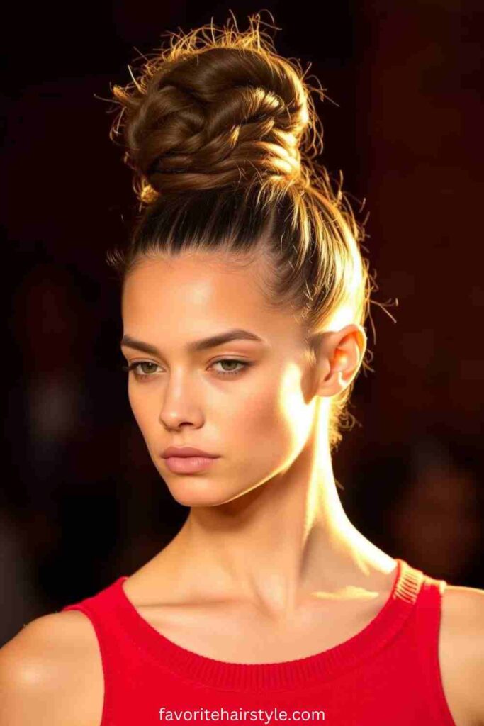 Half-Up Top Knot with Ringlets