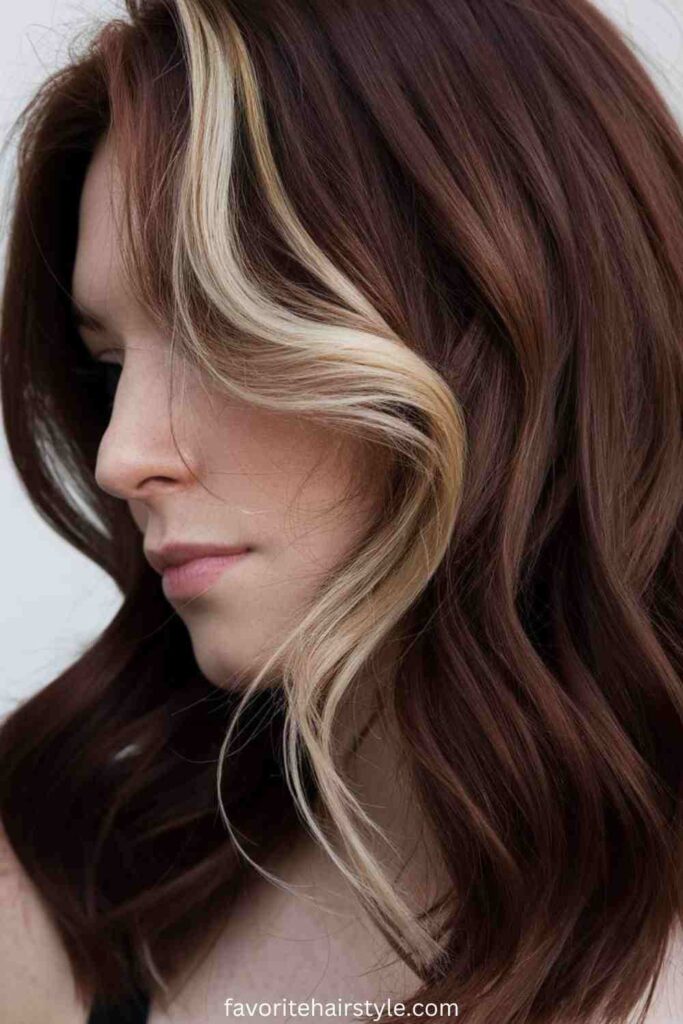 High Ponytail with Blonde and Red Extensions