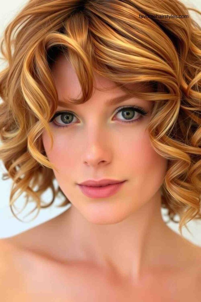 Honey Caramel on Curly Hair