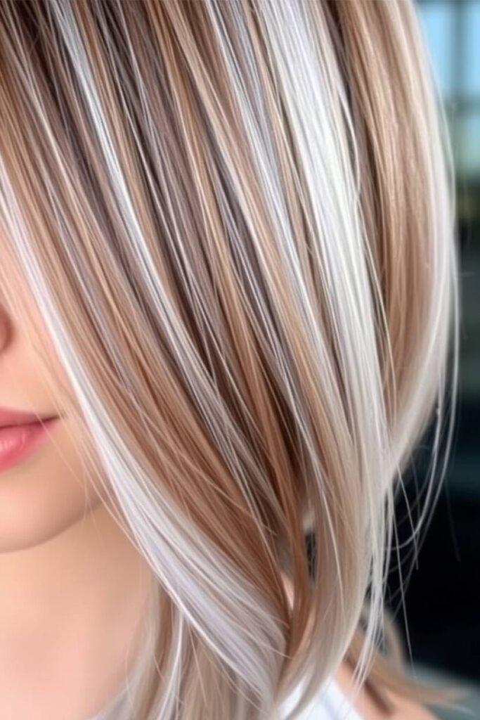 Icy Silver Streaks