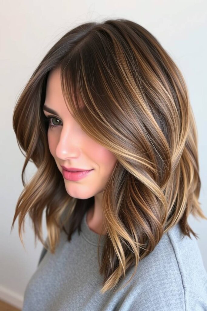 Layered Ash Brown Balayage