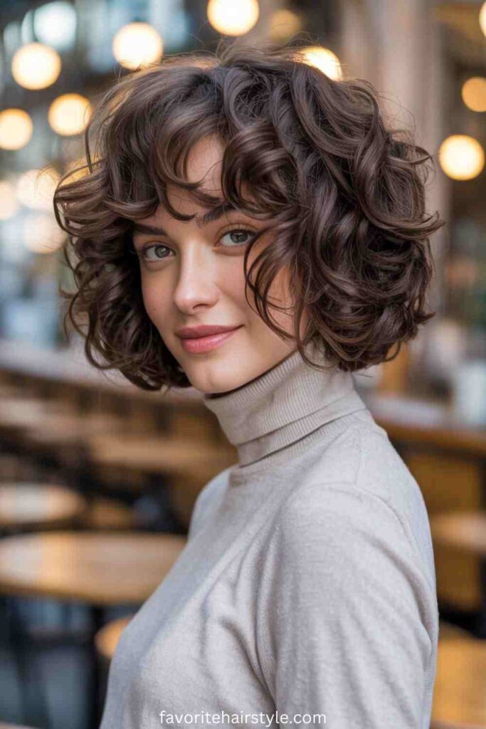 Layered Curly Lob