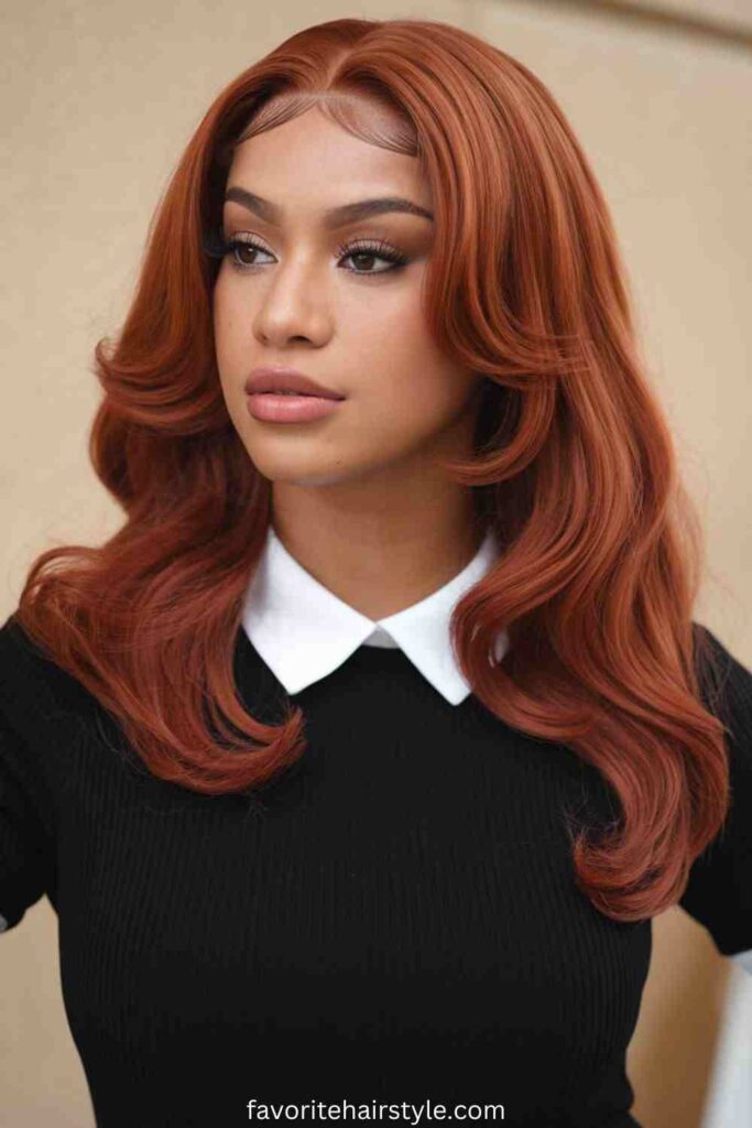 Layered Red Weave Cut