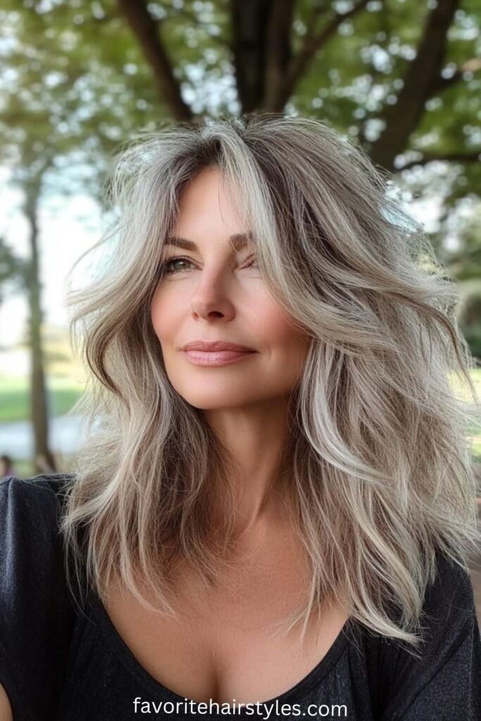 Light Ash Blonde with Platinum Blonde Streaks