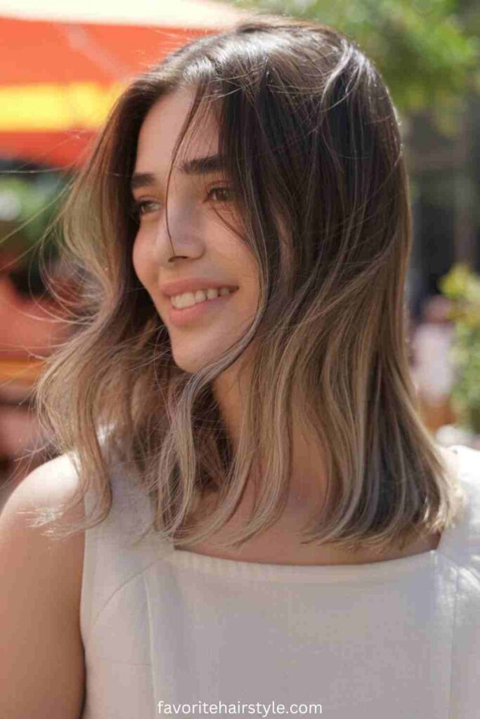Light Ash Brown Highlights for a Cool-Toned Look