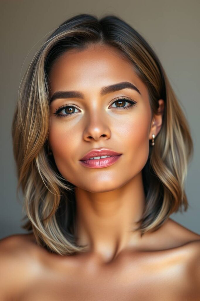 Light Ash Brown for Medium-Length Hair