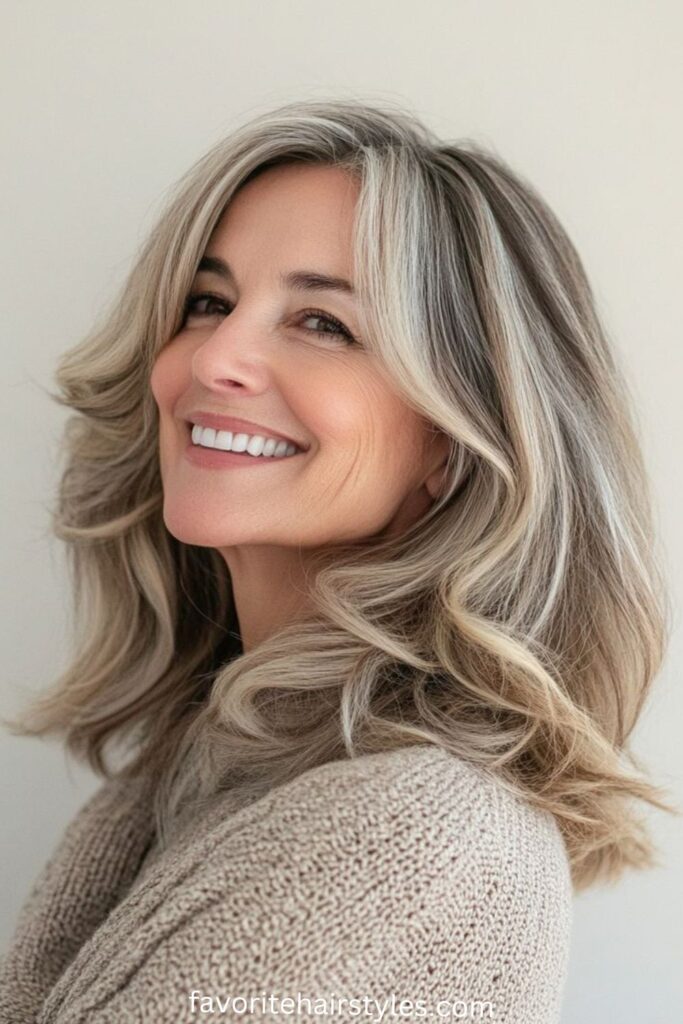 Light Blonde with Face-Framing Highlights