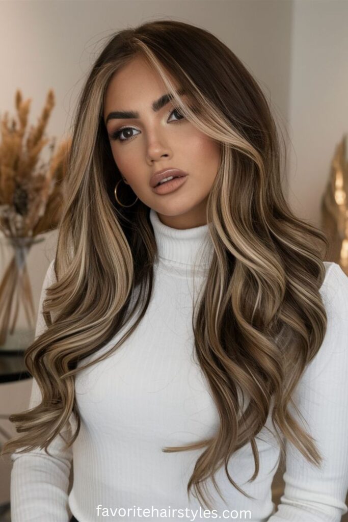 Light Brown Hair with Curtain Bangs
