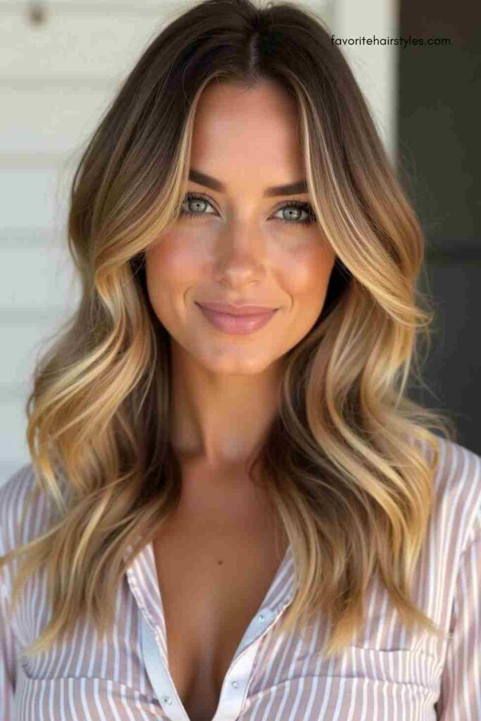 Light Brown Hair with Sun-Kissed Highlights