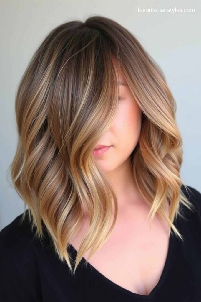 Light Caramel Brown Lob