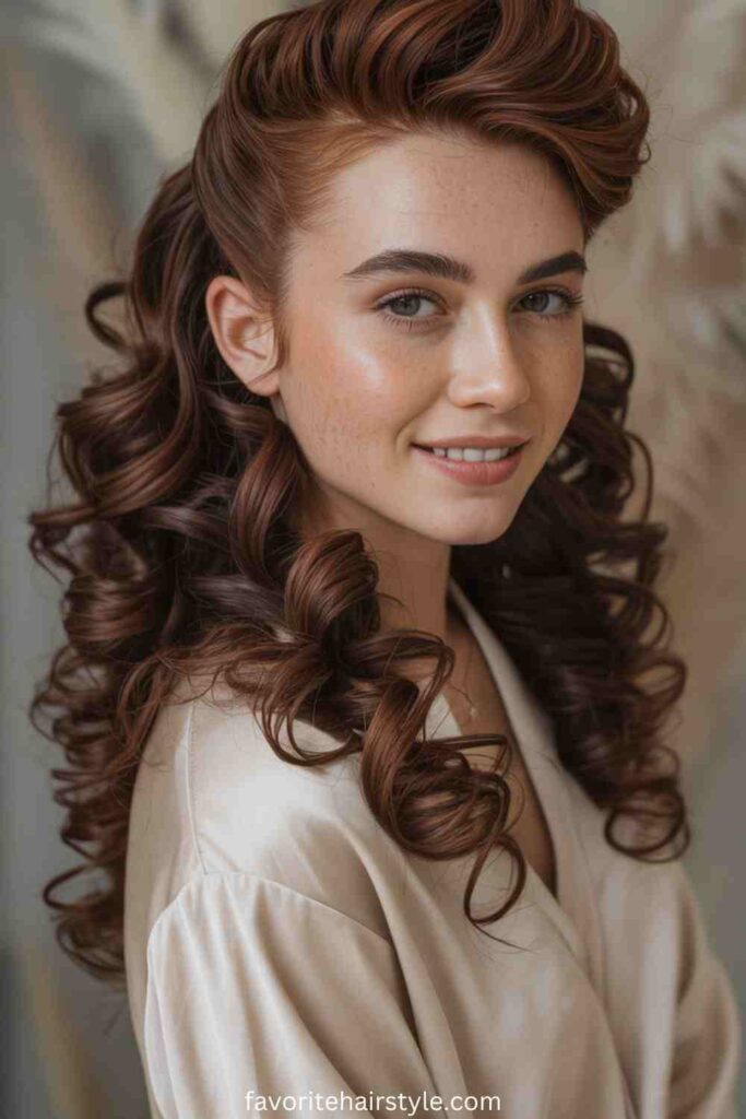 Long Curls with Beads or Clips