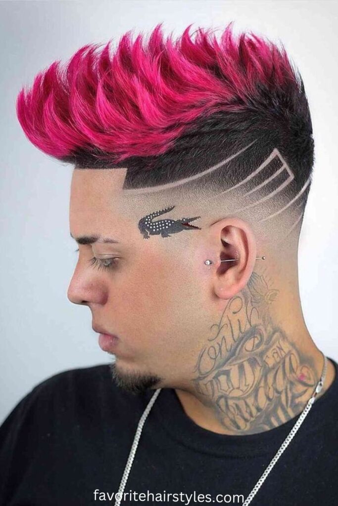 Magenta Wolf Cut with Razor-Cut Edges