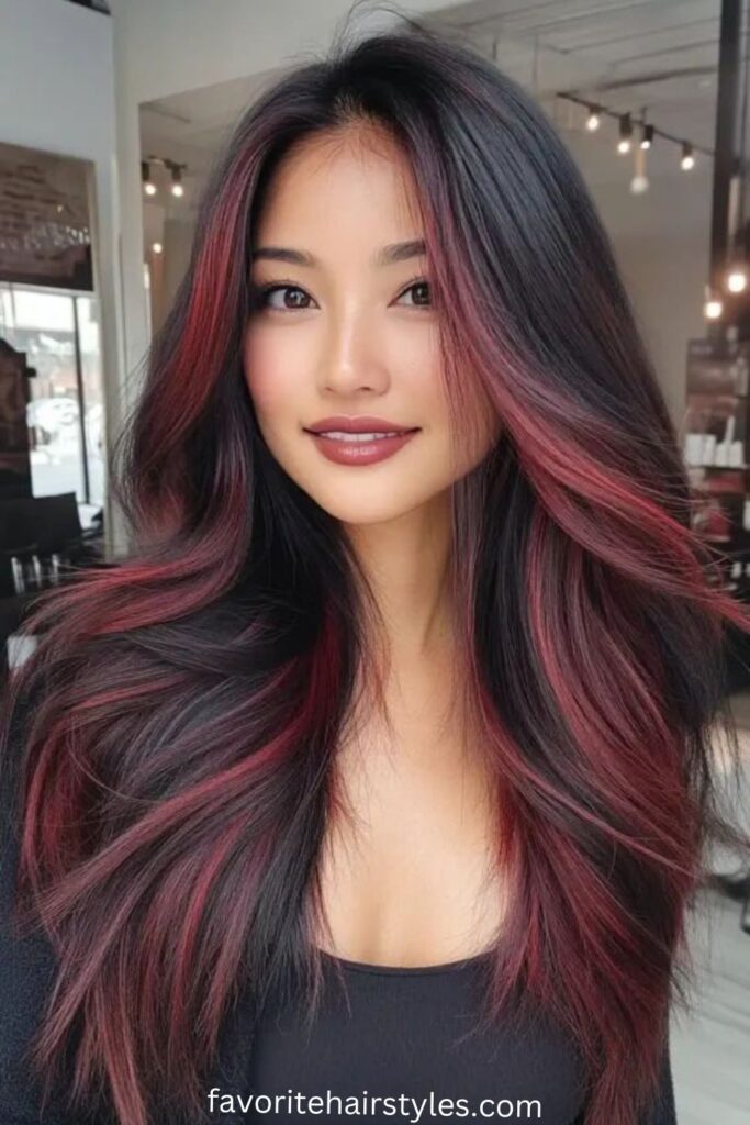Mahogany Highlights for a Natural Transition