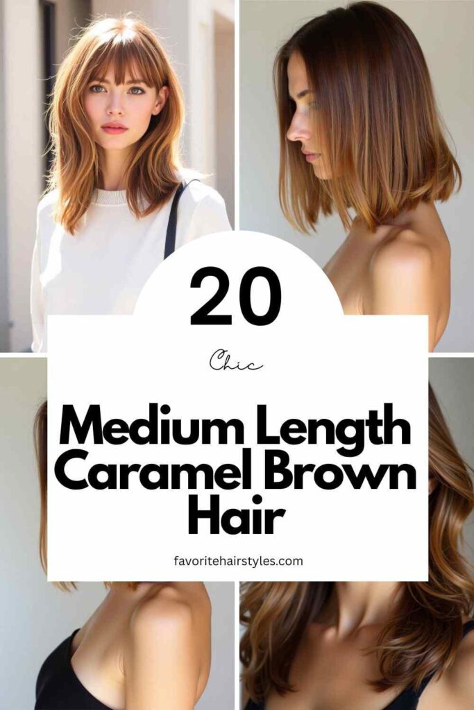 Medium Length Caramel Brown Hair