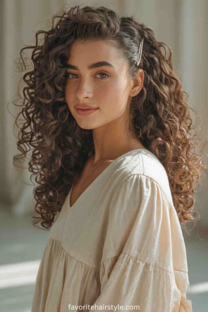 Messy Bun with Curls