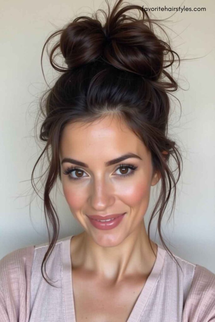 Messy Bun with Volume