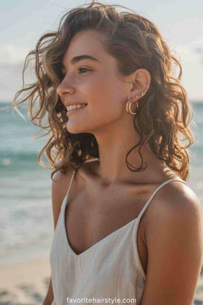 Messy Curly Ponytail
