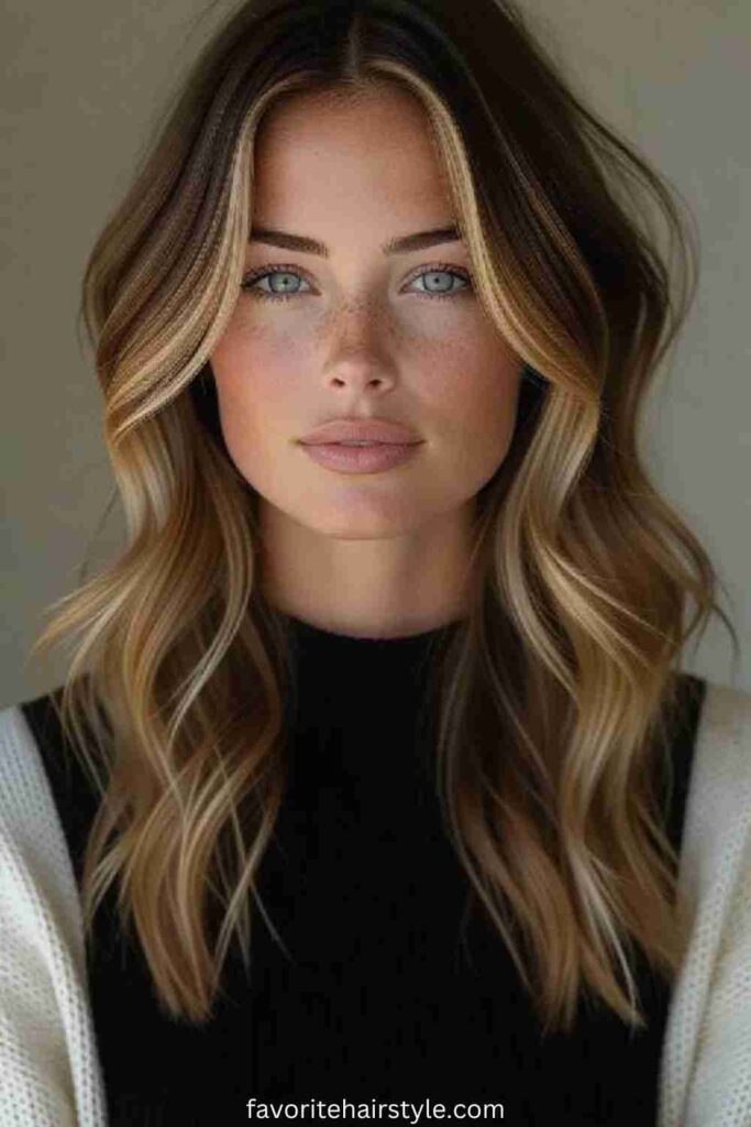 Middle Part Dirty Blonde Lob