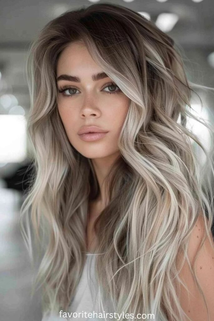 Multi-Toned Ash Blonde Balayage with Low Lights