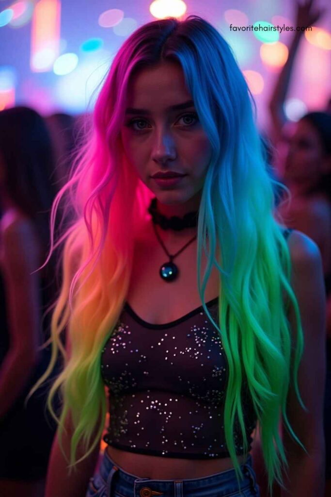 Rainbow Ombre Extensions