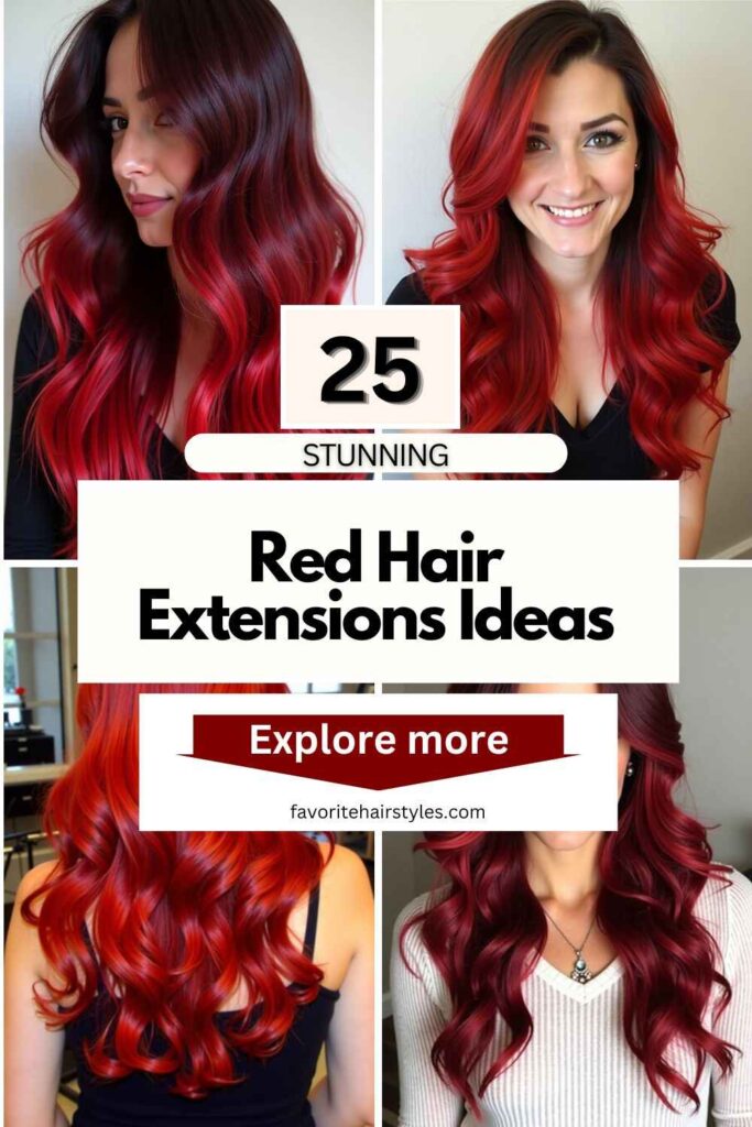 Red Hair Extensions Ideas