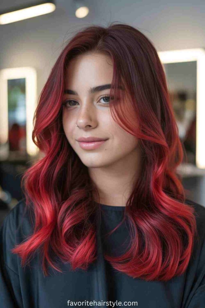 Red Ombre Weave
