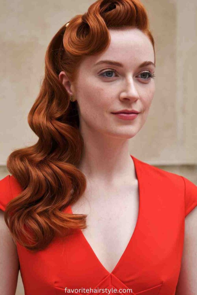 Red Weave with Finger Waves