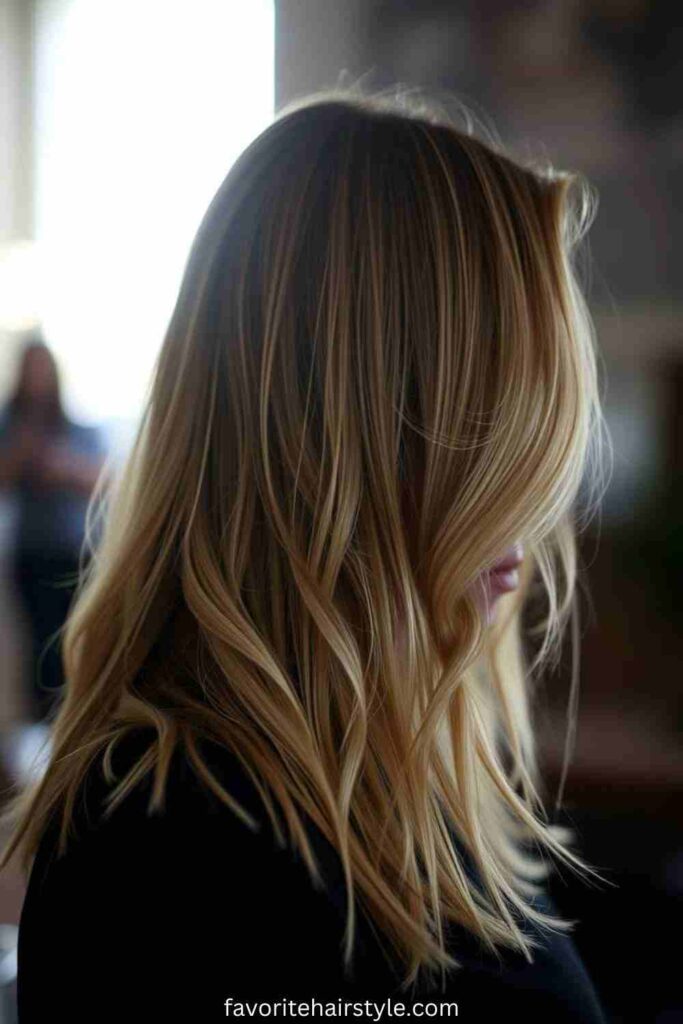 Rooted Dirty Blonde with Lowlights