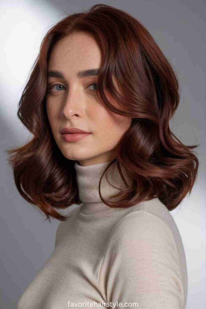 Rose Gold Highlights on Medium Waves