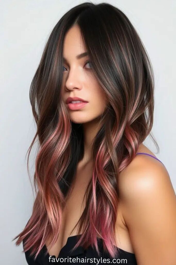 Rose Gold Peekaboo Highlights