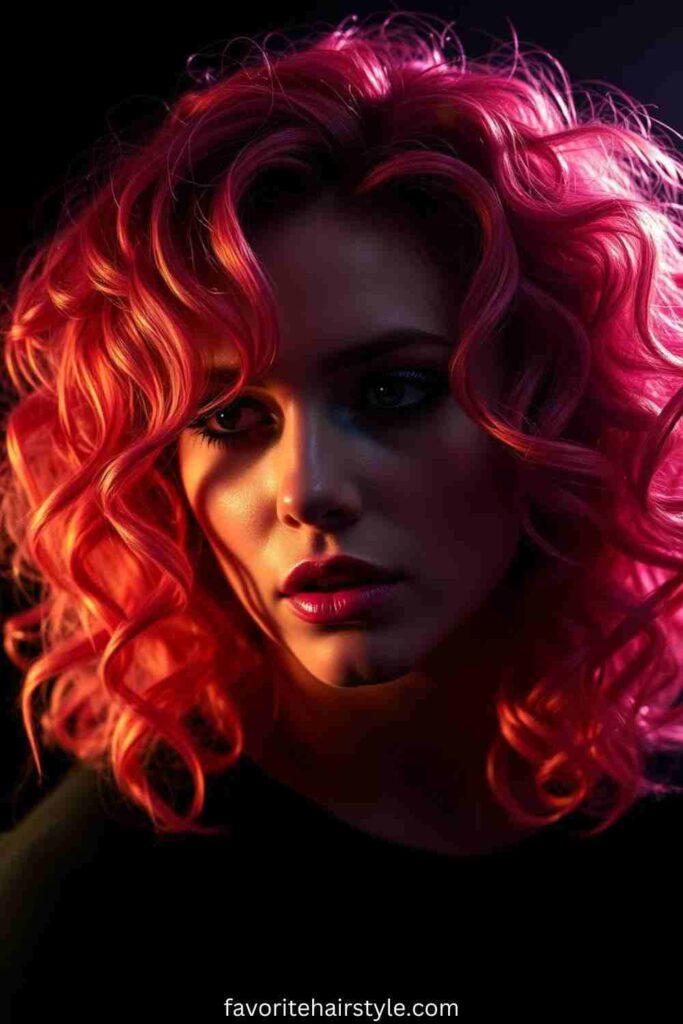 Rose Gold Red Curls
