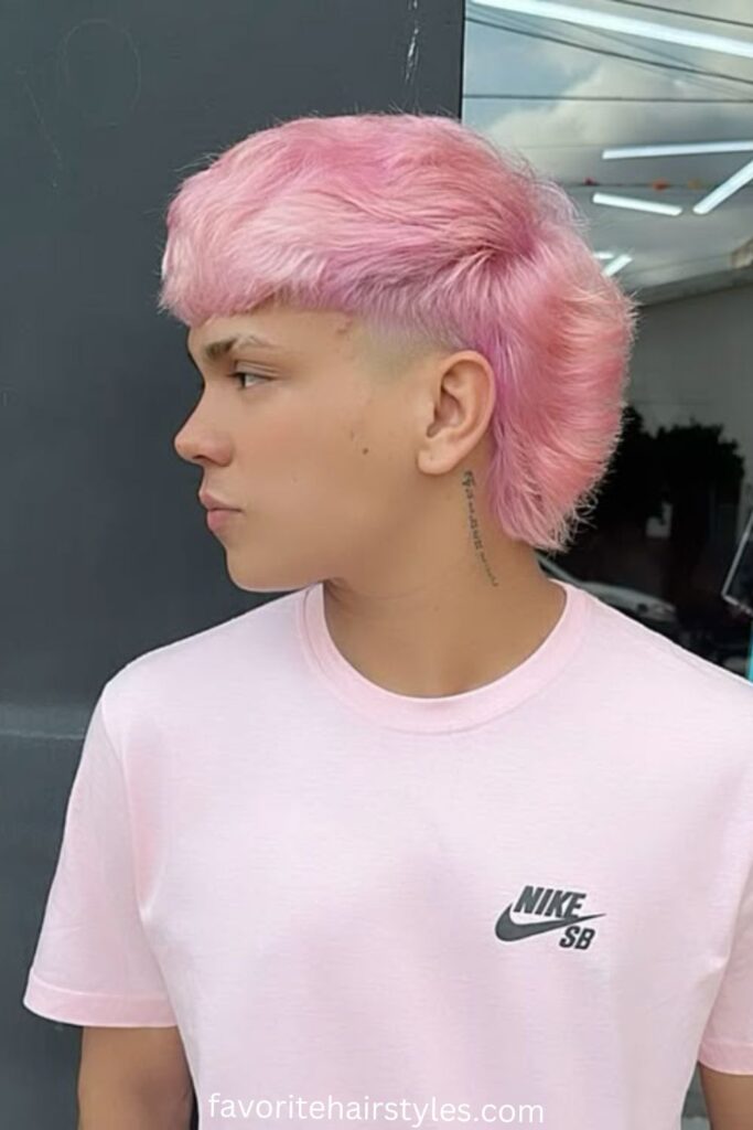 Rose Pink Wolf Cut with Textured Layers
