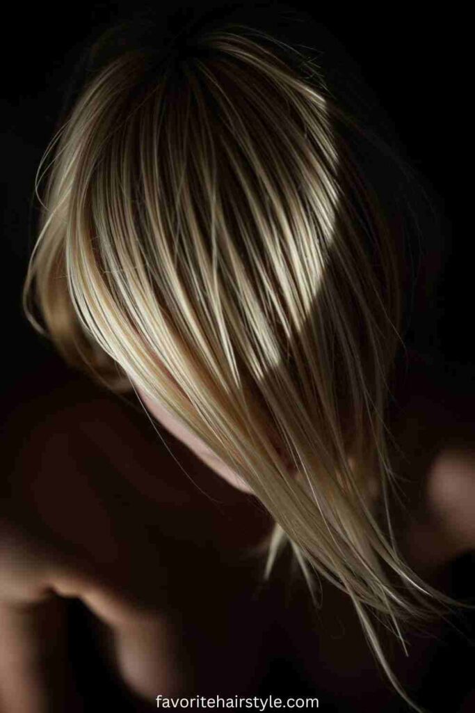 Sandy Baby Blonde Highlights on Wavy Hair