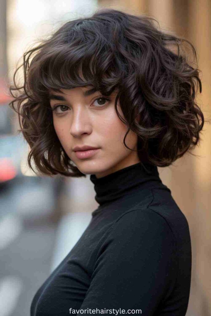 Shaggy Curly Bangs