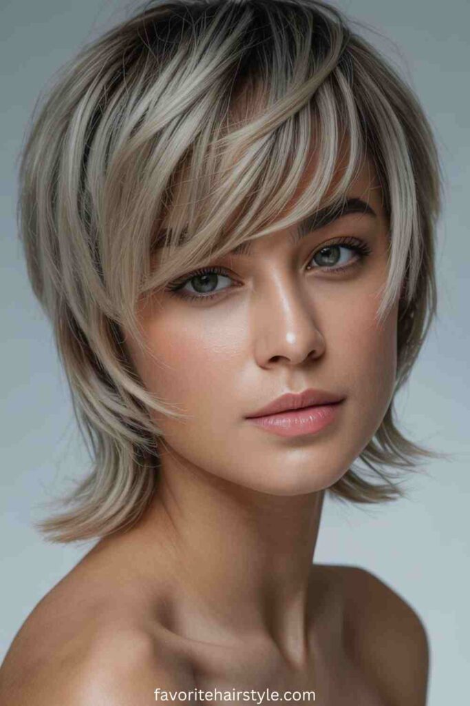 Shaggy Cut with Dirty Blonde Balayage