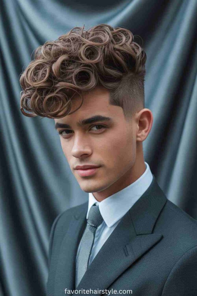 Short Back and Sides with Defined Top Curls