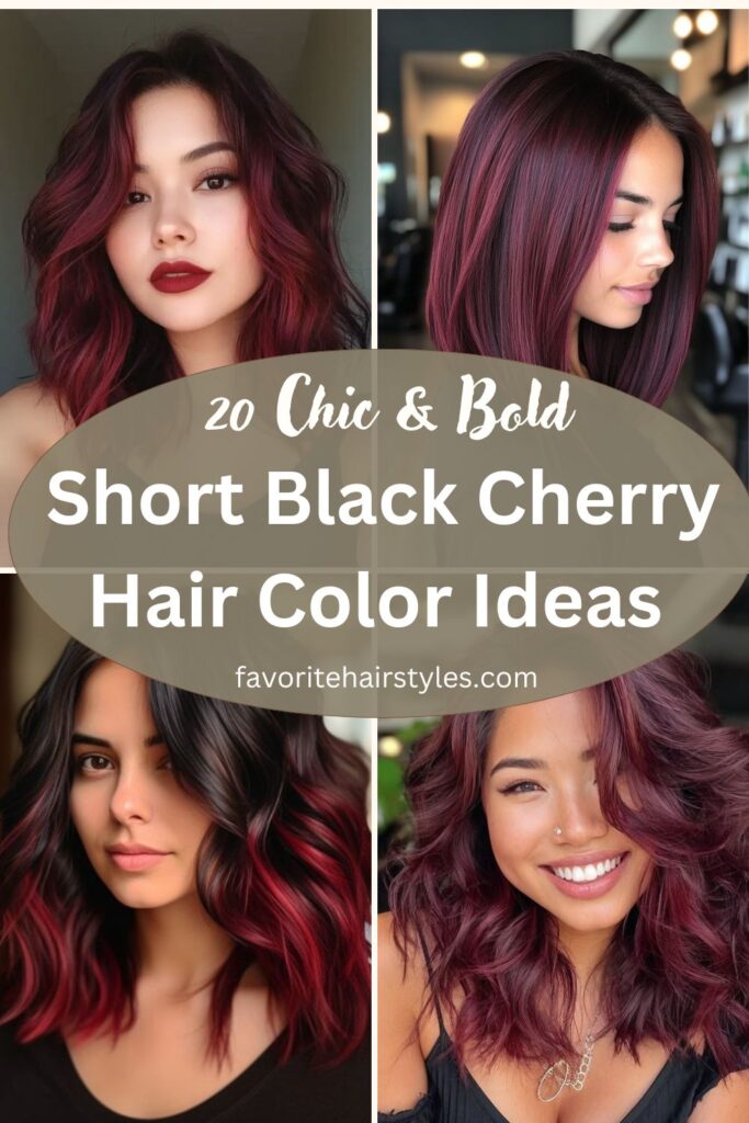 Short Black Cherry Hair Color Ideas