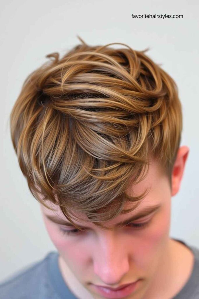 Short Crop with Caramel Tint