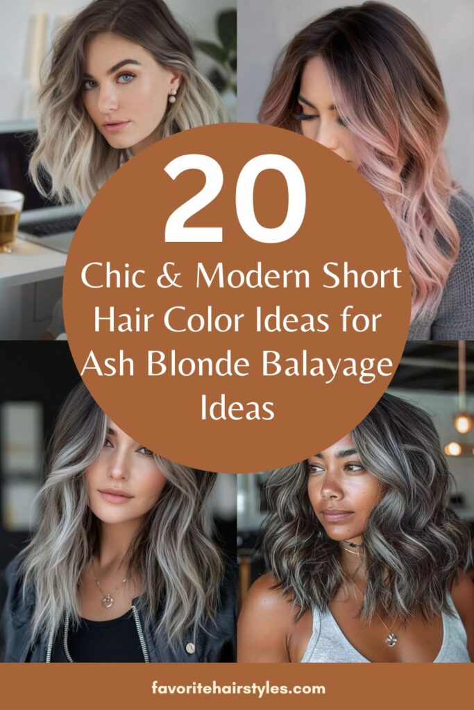Short Hair Color For Ash Blonde Balayage Ideas
