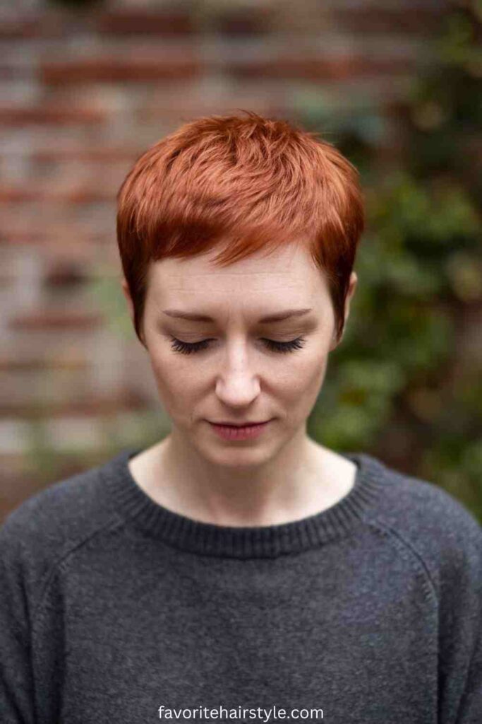 Short Red Pixie Cut